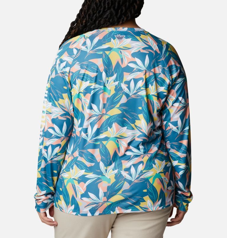 Women's Columbia PFG Super Tidal Tee II Long Sleeve Sweatshirts Flower | Plus Size CA-I56A1